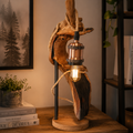 Lampada da Tavolo in Faggio con Corda