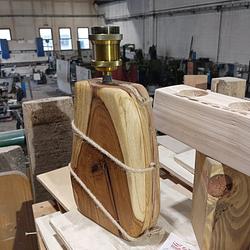Flame – Lampada Artigianale in Teak con Lampadina Dream | Pezzo Unico