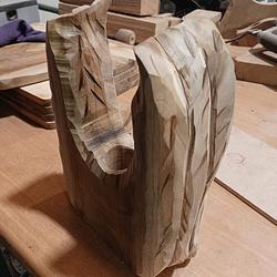 Horn – Lampada Artigianale in Teak Massello | Pezzo Unico