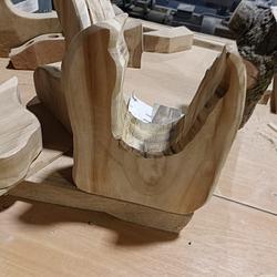Horn – Lampada Artigianale in Teak Massello | Pezzo Unico