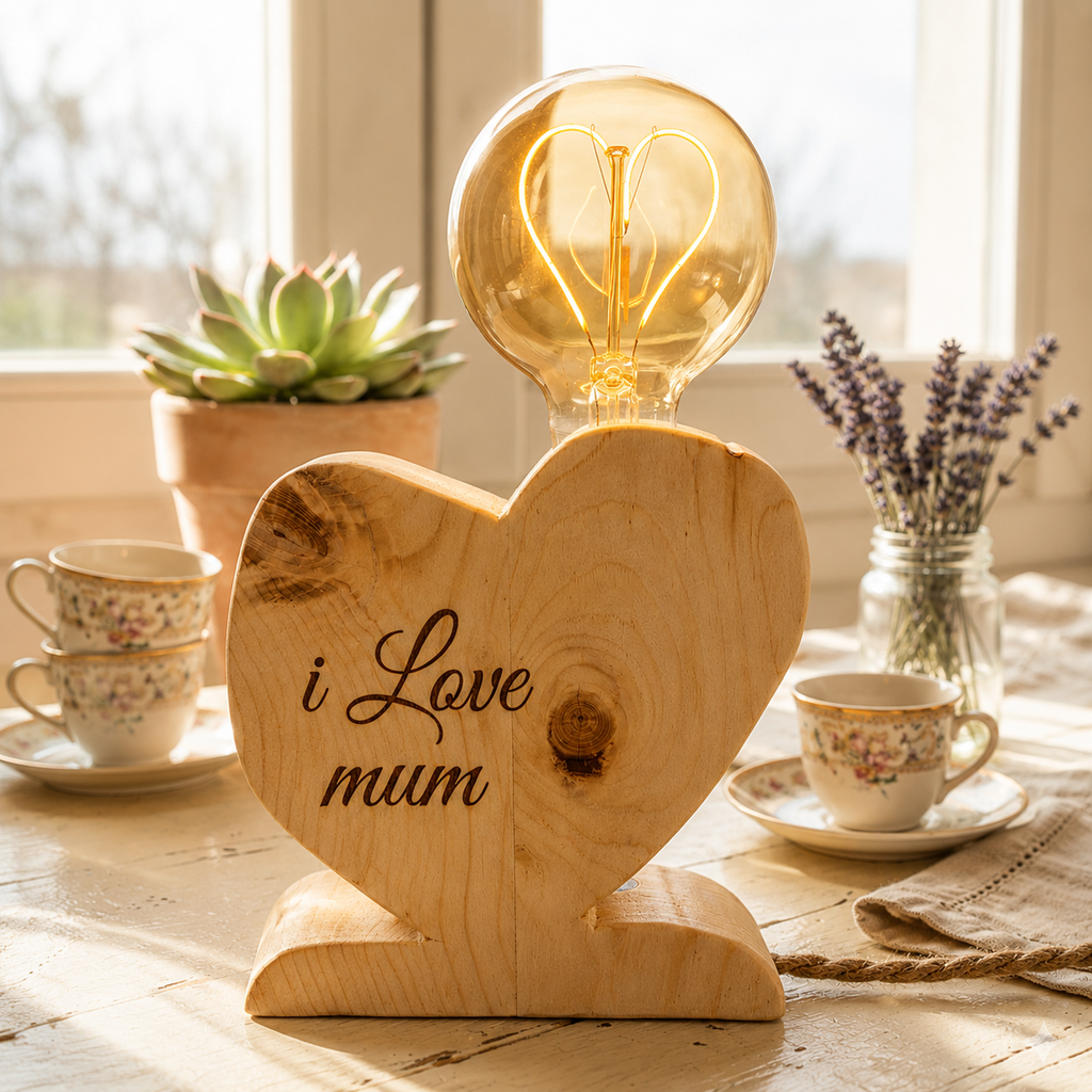 Lampada cuore con dedica