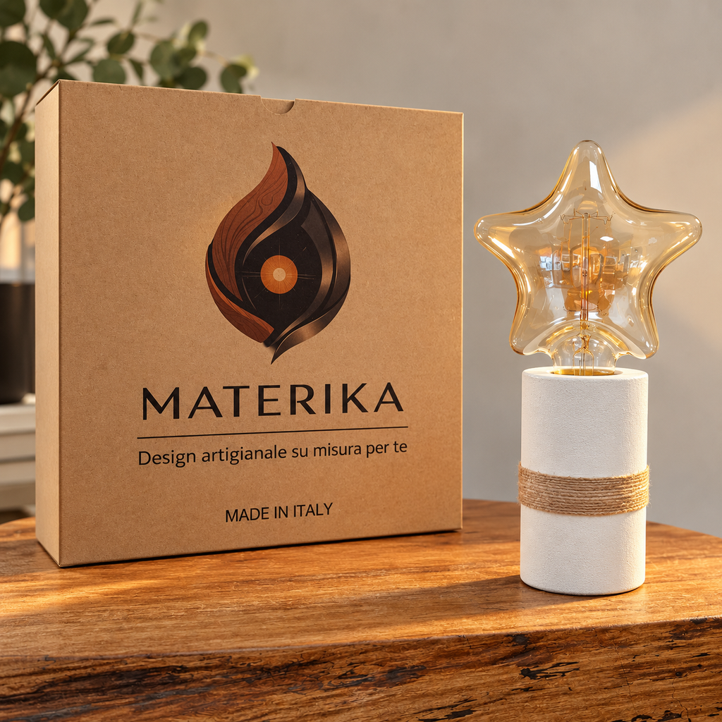 Stella – Lampada Artigianale in Larice | Un Dono di Luce Naturale