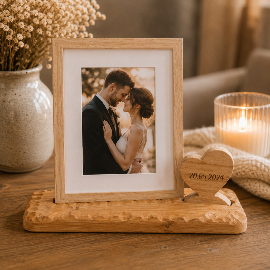 Portafoto Cuore Inciso