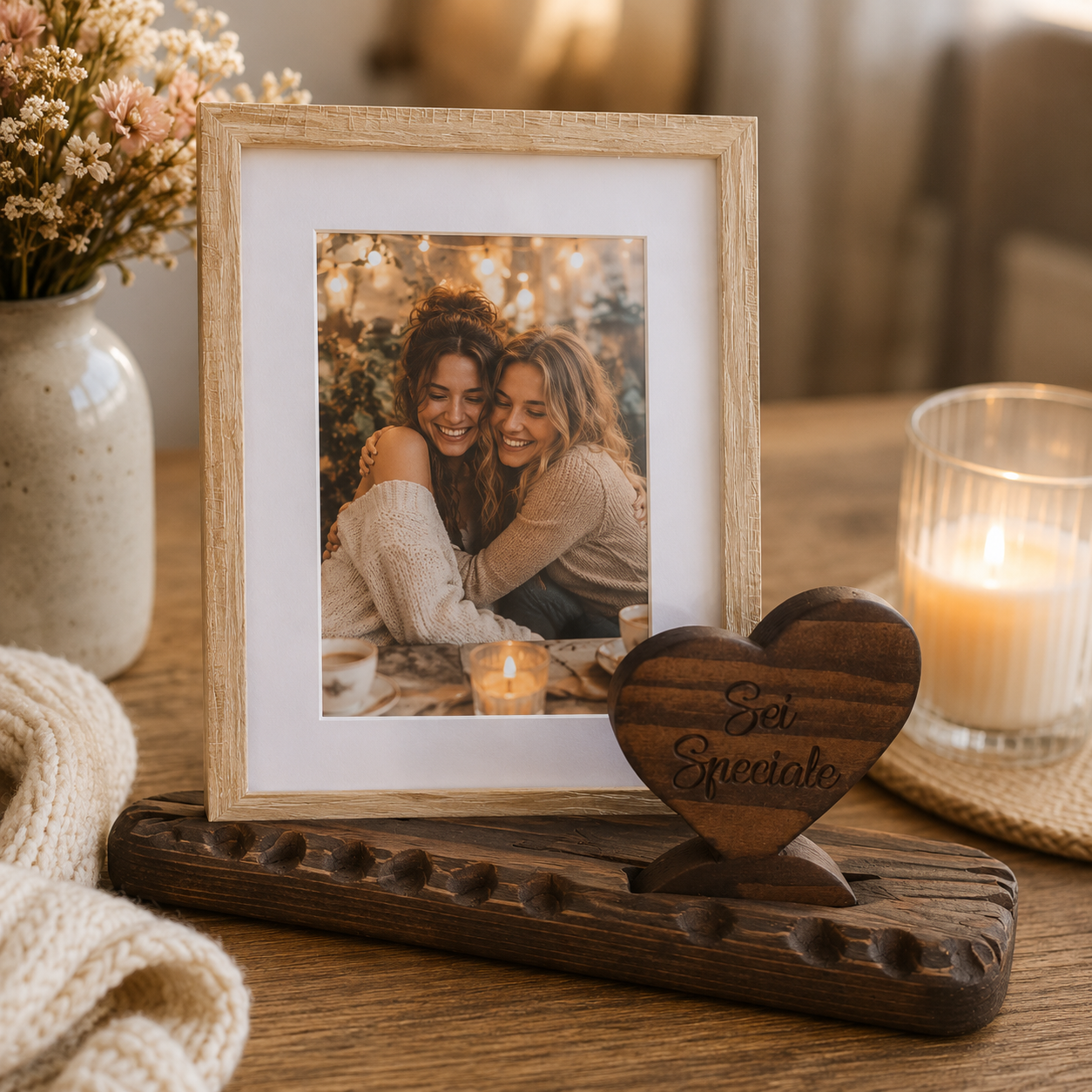 Portafoto Cuore Inciso