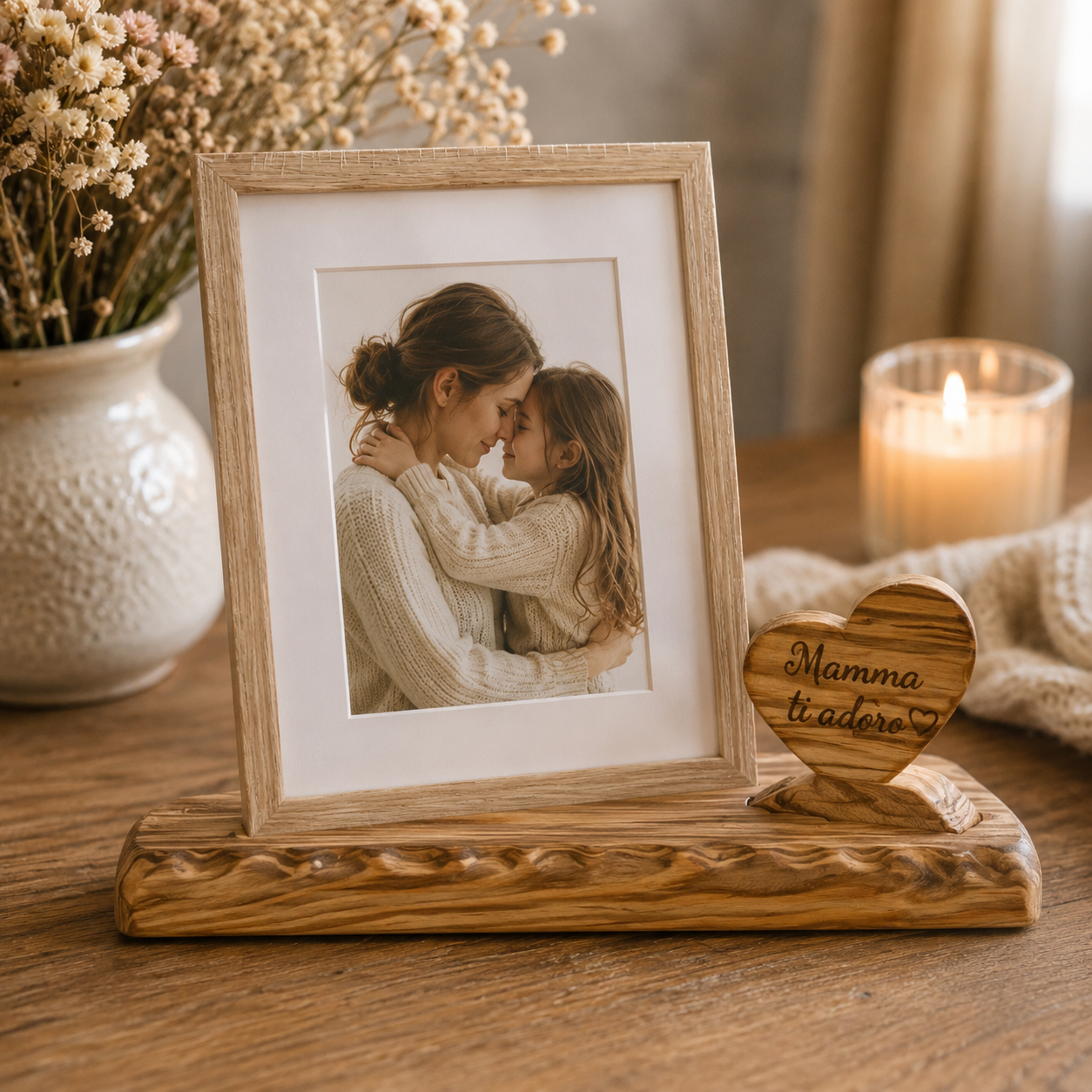 Portafoto Cuore Inciso